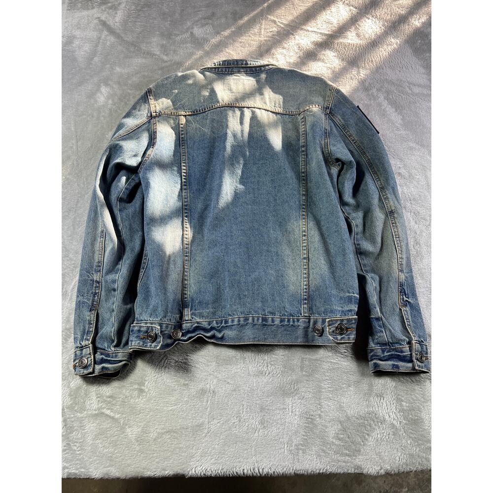 Custom Patch Denim Jacket Mens Medium Jurassic Pa… - image 8